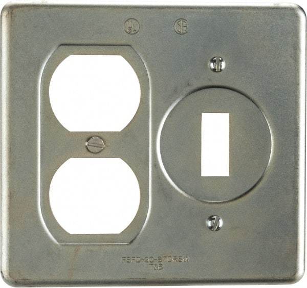 Thomas & Betts - Electrical Outlet Box Steel Device Cover - Americas Industrial Supply