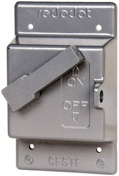 Thomas & Betts - Electrical Outlet Box Aluminum Switch Cover - Includes Gasket & Screw - Americas Industrial Supply