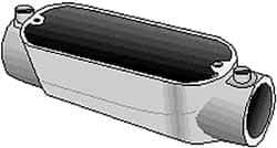 Hubbell Killark - LL Body, 1-1/4" Trade, EMT Aluminum Conduit Body - Oval, 6-7/8" OAL, Dry Locations - Americas Industrial Supply