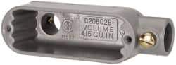 Hubbell Killark - Form Set Screw, LB Body, 1/2" Trade, EMT Aluminum Conduit Body - Oval, 4-17/32" OAL, 4 cc Capacity - Americas Industrial Supply