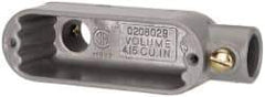 Hubbell Killark - Form Set Screw, LB Body, 1/2" Trade, EMT Aluminum Conduit Body - Oval, 4-17/32" OAL, 4 cc Capacity - Americas Industrial Supply