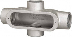 Hubbell Killark - Form 35, X Body, 1-1/2" Trade, IMC, Rigid Malleable Iron Conduit Body - Oval, 9-3/16" OAL, 36 cc Capacity, Hazardous & Wet Locations - Americas Industrial Supply