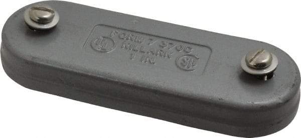 Hubbell Killark - 1" Trade, Cast Iron Conduit Body Cover Plate - Use with Form 7 Conduit Bodies - Americas Industrial Supply