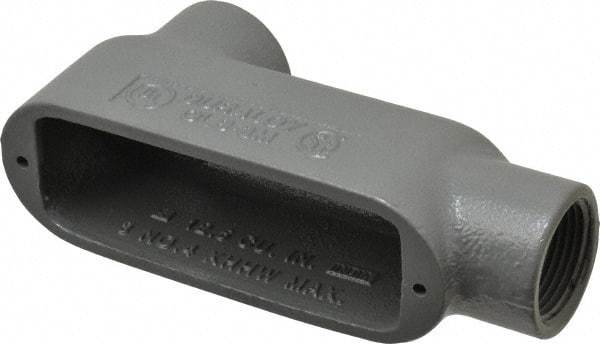 Hubbell Killark - Form 35, LB Body, 1" Trade, IMC, Rigid Malleable Iron Conduit Body - Oval, 6-5/8" OAL, 12 cc Capacity, Hazardous & Wet Locations - Americas Industrial Supply