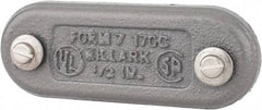 Hubbell Killark - 1/2" Trade, Cast Iron Conduit Body Cover Plate - Use with Form 7 Conduit Bodies - Americas Industrial Supply