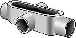 Hubbell Killark - Form 35, X Body, 1-1/4" Trade, IMC, Rigid Malleable Iron Conduit Body - Oval, 9-3/16" OAL, 32 cc Capacity, Hazardous & Wet Locations - Americas Industrial Supply