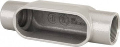 Hubbell Killark - Form 7, C Body, 1-1/2" Trade, IMC, Rigid Iron Conduit Body - Oval, 8-7/16" OAL, 26 cc Capacity, Gray, Hazardous & Wet Locations - Americas Industrial Supply