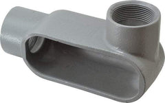 Hubbell Killark - Form 7, LR Body, 1-1/2" Trade, IMC, Rigid Iron Conduit Body - Oval, 7-1/4" OAL, 26 cc Capacity, Gray, Hazardous & Wet Locations - Americas Industrial Supply