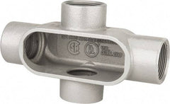 Hubbell Killark - Form 7, X Body, 1-1/2" Trade, IMC, Rigid Iron Conduit Body - Oval, 8-7/16" OAL, 27 cc Capacity, Gray, Hazardous & Wet Locations - Americas Industrial Supply