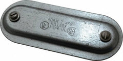 Hubbell Killark - 1-1/4" Trade, Steel Conduit Body Cover Plate - Use with Form 7 Conduit Bodies - Americas Industrial Supply