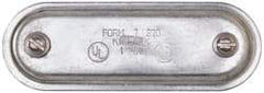 Hubbell Killark - 1" Trade, Steel Conduit Body Cover Plate - Use with Form 7 Conduit Bodies - Americas Industrial Supply