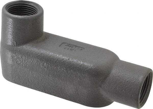 Hubbell Killark - Form 7, LB Body, 1" Trade, IMC, Rigid Iron Conduit Body - Oval, 6-5/16" OAL, 11 cc Capacity, Gray, Hazardous & Wet Locations - Americas Industrial Supply