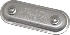 Hubbell Killark - 1/2" Trade, Aluminum Conduit Body Cover Plate - Use with Form 7 Conduit Bodies - Americas Industrial Supply