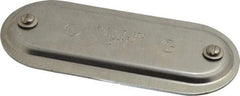 Hubbell Killark - 2" Trade, Aluminum Conduit Body Cover Plate - Use with Form 7 Conduit Bodies - Americas Industrial Supply