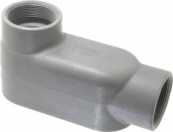 Hubbell Killark - Form 7, LB Body, 2" Trade, IMC, Rigid Iron Conduit Body - Oval, 8-1/4" OAL, 48 cc Capacity, Gray, Hazardous & Wet Locations - Americas Industrial Supply