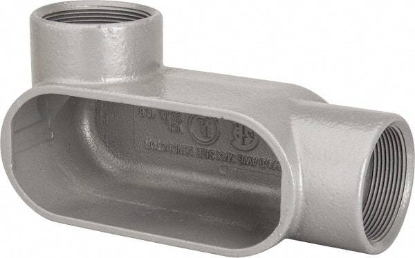 Hubbell Killark - Form 7, LL Body, 2" Trade, IMC, Rigid Iron Conduit Body - Oval, 8-1/4" OAL, 48 cc Capacity, Gray, Hazardous & Wet Locations - Americas Industrial Supply