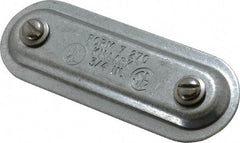 Hubbell Killark - 3/4" Trade, Steel Conduit Body Cover Plate - Use with Form 7 Conduit Bodies - Americas Industrial Supply