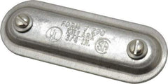 Hubbell Killark - 3/4" Trade, Aluminum Conduit Body Cover Plate - Use with Form 7 Conduit Bodies - Americas Industrial Supply