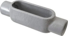 Hubbell Killark - Form 7, C Body, 3/4" Trade, IMC, Rigid Iron Conduit Body - Oval, 6-3/16" OAL, 7 cc Capacity, Gray, Hazardous & Wet Locations - Americas Industrial Supply