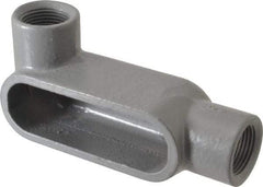 Hubbell Killark - Form 7, LL Body, 3/4" Trade, IMC, Rigid Iron Conduit Body - Oval, 5-3/8" OAL, 7 cc Capacity, Gray, Hazardous & Wet Locations - Americas Industrial Supply