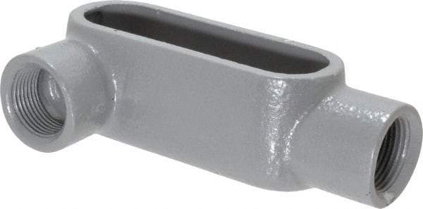 Hubbell Killark - Form 7, LR Body, 3/4" Trade, IMC, Rigid Iron Conduit Body - Oval, 5-3/8" OAL, 7 cc Capacity, Gray, Hazardous & Wet Locations - Americas Industrial Supply