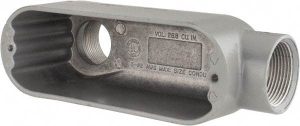 Hubbell Killark - Form 85, LB Body, 1-1/4" Trade, IMC, Rigid Aluminum Conduit Body - Oval, 7-1/2" OAL, 28.8 cc Capacity, Hazardous & Wet Locations - Americas Industrial Supply