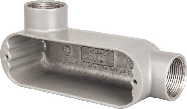 Hubbell Killark - Form 85, LL Body, 1-1/4" Trade, IMC, Rigid Aluminum Conduit Body - Oval, 8-1/8" OAL, 32 cc Capacity, Hazardous & Wet Locations - Americas Industrial Supply