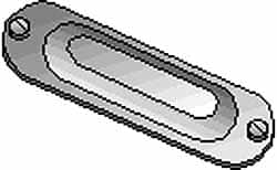 Hubbell Killark - 3-1/2" & 4" Trade, Aluminum Conduit Body Cover Plate - Use with Form 35 Conduit Bodies, Form 85 Conduit Bodies - Americas Industrial Supply