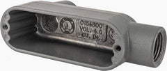 Hubbell Killark - Form 85, LB Body, 1/2" Trade, IMC, Rigid Aluminum Conduit Body - Oval, 4-17/32" OAL, 4 cc Capacity, Hazardous & Wet Locations - Americas Industrial Supply