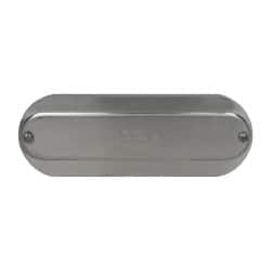 Hubbell Killark - 2-1/2" & 3" Trade, Aluminum Conduit Body Cover Plate - Use with Form 35 Conduit Bodies, Form 85 Conduit Bodies - Americas Industrial Supply