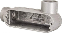 Hubbell Killark - Form 85, LR Body, 3/4" Trade, IMC, Rigid Aluminum Conduit Body - Oval, 5-3/8" OAL, 7 cc Capacity, Hazardous & Wet Locations - Americas Industrial Supply