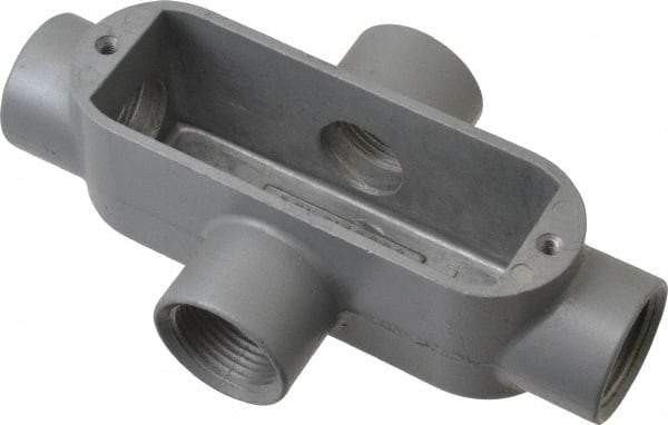 Hubbell Killark - Form 85, X Body, 3/4" Trade, IMC, Rigid Aluminum Conduit Body - Oval, 6-1/16" OAL, 7 cc Capacity, Hazardous & Wet Locations - Americas Industrial Supply