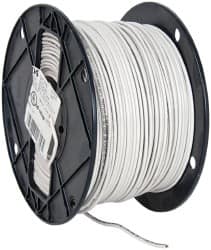 Southwire - THHN/THWN, 14 AWG, 15 Amp, 500' Long, Solid Core, 1 Strand Building Wire - White, Thermoplastic Insulation - Americas Industrial Supply