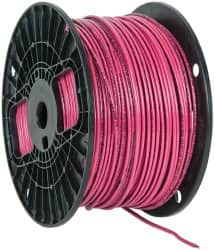 Southwire - THHN/THWN, 14 AWG, 15 Amp, 500' Long, Solid Core, 1 Strand Building Wire - Red, Thermoplastic Insulation - Americas Industrial Supply