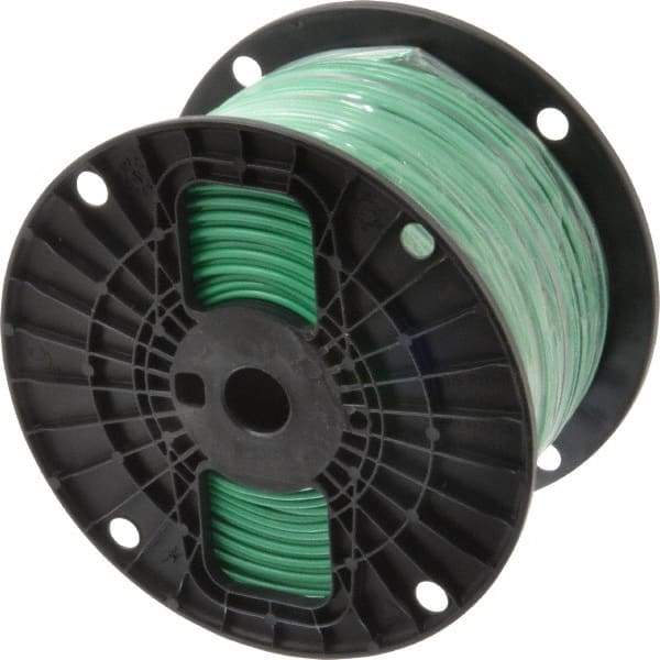 Southwire - THHN/THWN, 14 AWG, 15 Amp, 500' Long, Solid Core, 1 Strand Building Wire - Green, Thermoplastic Insulation - Americas Industrial Supply