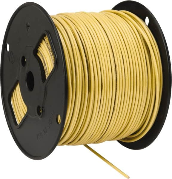 Southwire - THHN/THWN, 12 AWG, 20 Amp, 500' Long, Solid Core, 1 Strand Building Wire - Yellow, Thermoplastic Insulation - Americas Industrial Supply