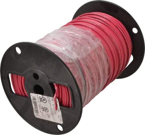 Southwire - THHN/THWN, 10 AWG, 30 Amp, 500' Long, Solid Core, 1 Strand Building Wire - Red, Thermoplastic Insulation - Americas Industrial Supply