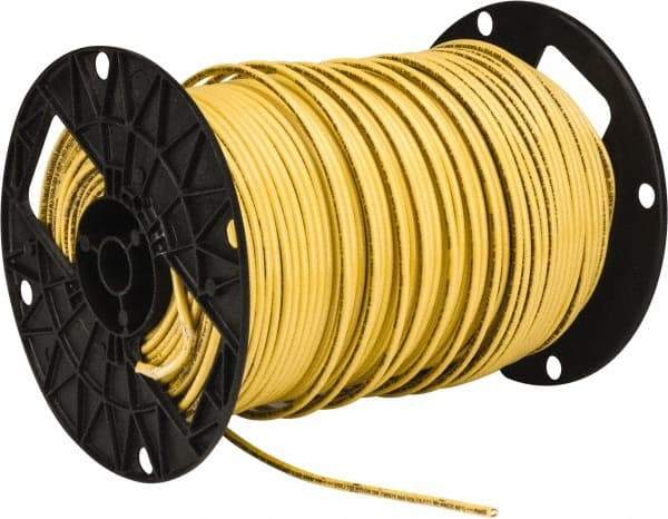 Southwire - THHN/THWN, 10 AWG, 30 Amp, 500' Long, Solid Core, 1 Strand Building Wire - Yellow, Thermoplastic Insulation - Americas Industrial Supply