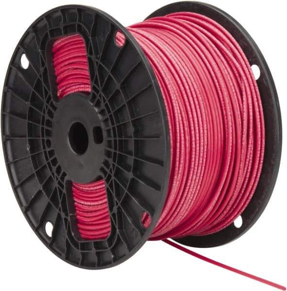 Southwire - THHN/THWN, 14 AWG, 15 Amp, 500' Long, Stranded Core, 19 Strand Building Wire - Red, Thermoplastic Insulation - Americas Industrial Supply