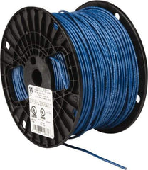 Southwire - THHN/THWN, 14 AWG, 15 Amp, 500' Long, Stranded Core, 19 Strand Building Wire - Blue, Thermoplastic Insulation - Americas Industrial Supply