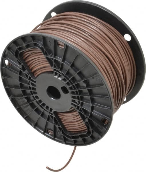 Southwire - THHN/THWN, 14 AWG, 15 Amp, 500' Long, Stranded Core, 19 Strand Building Wire - Brown, Thermoplastic Insulation - Americas Industrial Supply