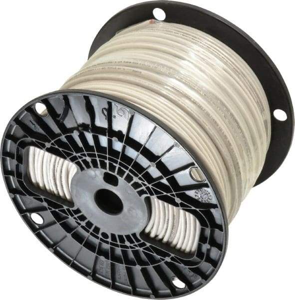 Southwire - THHN/THWN, 12 AWG, 20 Amp, 500' Long, Stranded Core, 19 Strand Building Wire - White, Thermoplastic Insulation - Americas Industrial Supply