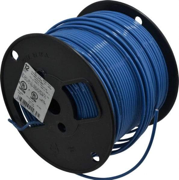 Southwire - THHN/THWN, 12 AWG, 20 Amp, 500' Long, Stranded Core, 19 Strand Building Wire - Blue, Thermoplastic Insulation - Americas Industrial Supply