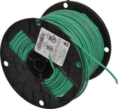 Southwire - THHN/THWN, 12 AWG, 20 Amp, 500' Long, Stranded Core, 19 Strand Building Wire - Green, Thermoplastic Insulation - Americas Industrial Supply