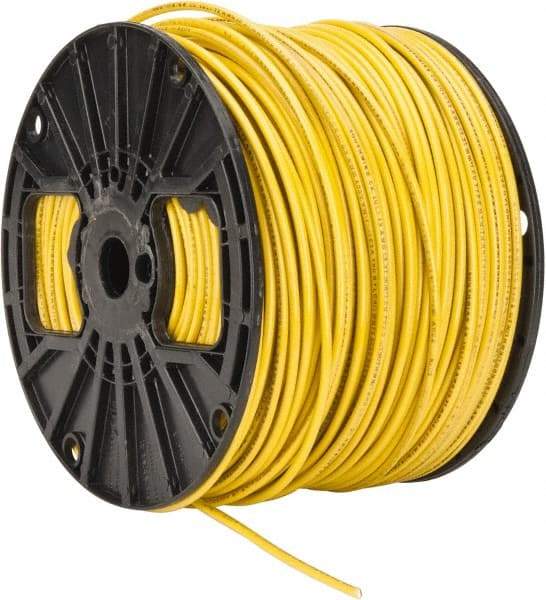 Southwire - THHN/THWN, 12 AWG, 20 Amp, 500' Long, Stranded Core, 19 Strand Building Wire - Yellow, Thermoplastic Insulation - Americas Industrial Supply