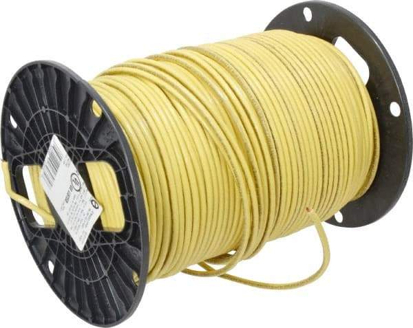 Southwire - THHN/THWN, 10 AWG, 30 Amp, 500' Long, Stranded Core, 19 Strand Building Wire - Yellow, Thermoplastic Insulation - Americas Industrial Supply