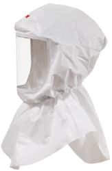 3M - Universal Size, PAPR Compatible Hood - Polypropylene, White, Compatible with S-655 Hood Assembly - Americas Industrial Supply