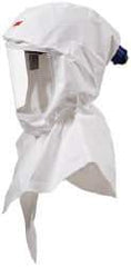 3M - Universal Size, PAPR Compatible Hood - Polypropylene, White, Compatible with GVP, TR-300 & V-Series Air Sources - Americas Industrial Supply