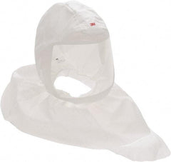 3M - Universal Size, PAPR Compatible Hood - Polypropylene, White, Compatible with S-757 Hood Assembly - Americas Industrial Supply