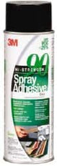 3M - 24 oz Aerosol Clear Spray Adhesive - High Tack, 200°F Heat Resistance, 50 Sq Ft Coverage, High Strength Bond, 30 min Max Bonding Time, Flammable, Series High-Strength 90 - Americas Industrial Supply